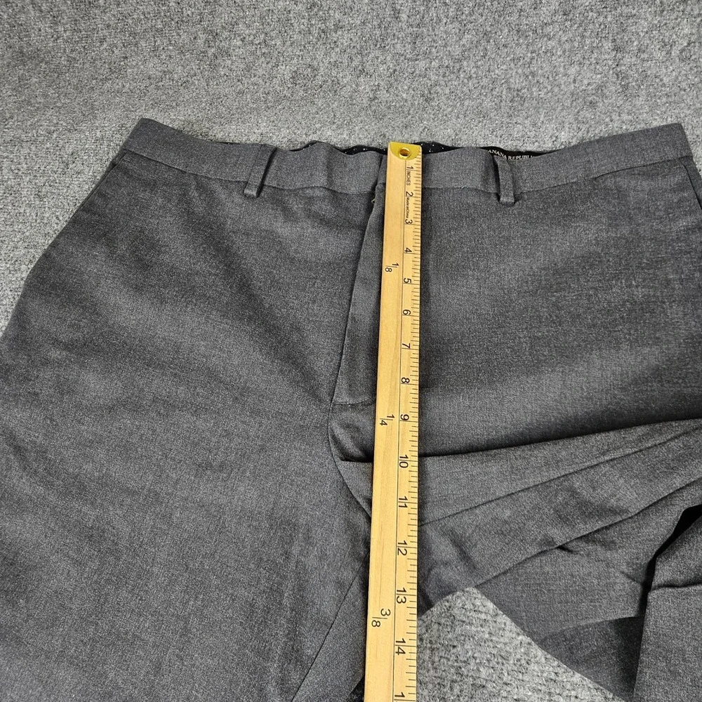 Banana Republic Standard Fit Mens Dress Pants Charcoal Gray 36 Cotton Blend